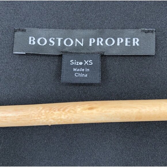 Boston Proper Embellished Cowl Neck Lace Top XS Floral Sheer Sleeves Old Money - Picture 3 of 8